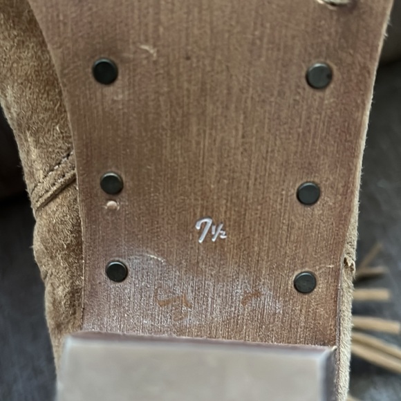 Sam Edelman Leti Suede Fringe ankle boots with embroidered detail, Size 7.5 - Picture 4 of 12